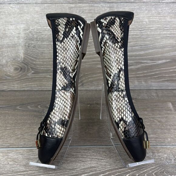 Vionic Minna Boa Women’s Sz 7.5 Black Tan Python Print Slip On Ballet Flats - Picture 9 of 11